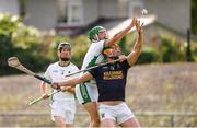 29 August 2020; Ger Healion of Kilcormac-Killoughey in action against Trevor Corcoran of Coolderry during the Offaly County Senior Hurling Championship Group 1 Round 3 match between Kilcormac-Killoughey and Coolderry at St Brendan's Park in Birr, Offaly. Photo by Matt Browne/Sportsfile