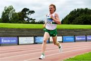 29 August 2020; Sean Tobin of Clonmel AC, Tipperary, on his way to winning the Men's 10,000m event during day three of the Irish Life Health National Senior and U23 Athletics Championships at Morton Stadium in Santry, Dublin. Photo by Sam Barnes/Sportsfile