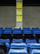 28 August 2020; COVID-19 signage is seen ahead of the Extra.ie FAI Cup Second Round match between Athlone Town and Wexford at Athlone Town Stadium in Athlone, Westmeath. Photo by Ben McShane/Sportsfile