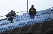 29 August 2020; Garda patrol the stands during the Mayo County Senior Football Championship Quarter-Final match between Ballintubber and Knockmore at Elverys MacHale Park in Castlebar, Mayo. Photo by David Fitzgerald/Sportsfile