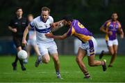 29 August 2020; Nathan Mullins of St Vincent's in action against Cian O'Sullivan of Kilmacud Crokes during the Dublin County Senior Football Championship Quarter-Final match between Kilmacud Crokes and St Vincent's at Parnell Park in Dublin. Photo by Piaras Ó Mídheach/Sportsfile