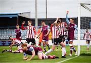 29 August 2020; Eoin Toal of Derry City reacts to a chance on goal during the Extra.ie FAI Cup Second Round match between Drogheda United and Derry City at United Park in Drogheda, Louth. Photo by Stephen McCarthy/Sportsfile