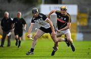 29 August 2020; Michael Malone of Mullinavat in action against Peter Donoghue of Danesfort during the Kilkenny County Senior Hurling Championship Round 1 match between Danesfort and Mullinavat at UPMC Nowlan Park in Kilkenny. Photo by Seb Daly/Sportsfile