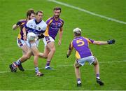 29 August 2020; Tomás Quinn of St Vincent's in action against Kilmacud Crokes players, from left, Liam Flatman, Shane Horan, and Cian O'Connor during the Dublin County Senior Football Championship Quarter-Final match between Kilmacud Crokes and St Vincent's at Parnell Park in Dublin. Photo by Piaras Ó Mídheach/Sportsfile