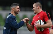 29 August 2020; Rob Kearney of Leinster and Jacob Stockdale of Ulster ahead of the Guinness PRO14 Round 15 match between Ulster and Leinster at the Aviva Stadium in Dublin. Photo by Ramsey Cardy/Sportsfile