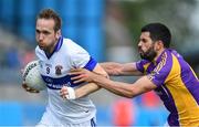 29 August 2020; Nathan Mullins of St Vincent's is tackled by Cian O'Sullivan of Kilmacud Crokes during the Dublin County Senior Football Championship Quarter-Final match between Kilmacud Crokes and St Vincent's at Parnell Park in Dublin. Photo by Piaras Ó Mídheach/Sportsfile