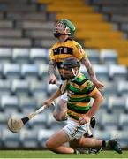 29 August 2020; Dean Brosnan of Glen Rovers in action against Anthony Dennehy of Na Piarsaigh during the Cork County Senior Hurling Championship Group C Round 3 match between Glen Rovers and Na Piarsaigh at Pairc Ui Rinn in Cork. Photo by Eóin Noonan/Sportsfile