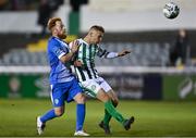 29 August 2020; Ryan Connolly of Finn Harps in action against John Ross Wilson of Bray Wanderers during the Extra.ie FAI Cup Second Round match between Bray Wanderers and Finn Harps at Carlisle Grounds in Bray, Wicklow. Photo by Harry Murphy/Sportsfile