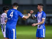 29 August 2020; Adam Foley, right, and David Webster of Finn Harps following the Extra.ie FAI Cup Second Round match between Bray Wanderers and Finn Harps at Carlisle Grounds in Bray, Wicklow. Photo by Harry Murphy/Sportsfile