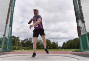 29 August 2020; Larry O'Grady of Mooreabbey Milers AC, Tipperary, competing in the Men's Discus event during day three of the Irish Life Health National Senior and U23 Athletics Championships at Morton Stadium in Santry, Dublin. Photo by Sam Barnes/Sportsfile