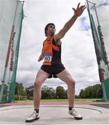 29 August 2020; Mark Tierney of Nenagh Olympic AC, Tipperary, competing in the Men's Discus event during day three of the Irish Life Health National Senior and U23 Athletics Championships at Morton Stadium in Santry, Dublin. Photo by Sam Barnes/Sportsfile