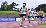 29 August 2020; Mick Clohisey of Raheny Shamrock AC, Dublin, leads the field whilst competing in the Men's 10000m event during day three of the Irish Life Health National Senior and U23 Athletics Championships at Morton Stadium in Santry, Dublin. Photo by Sam Barnes/Sportsfile