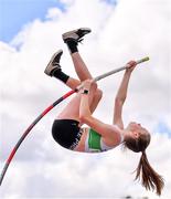 30 August 2020; Orla Coffey of Carraig-Na-Bhfear AC, Cork, on her way to winning the Women's Pole Vault event during day four of the Irish Life Health National Senior and U23 Athletics Championships at Morton Stadium in Santry, Dublin. Photo by Sam Barnes/Sportsfile