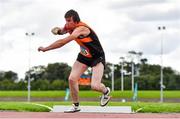 30 August 2020; Mark Tierney of Nenagh Olympic AC, Tipperary, competing in the Men's Shot Put event during day four of the Irish Life Health National Senior and U23 Athletics Championships at Morton Stadium in Santry, Dublin. Photo by Sam Barnes/Sportsfile