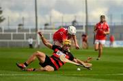 30 August 2020; Conor Power of Ballygunner in action against Ciaran O'Neill of Passage during the Waterford County Senior Hurling Championship Final match between Passage and Ballygunner at Walsh Park in Waterford. Photo by Seb Daly/Sportsfile