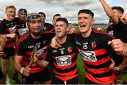 30 August 2020; Ballygunner players, from left, Pauric Mahony, Conor Sheahan and Peter Hogan celebrate with team-mates following their side's victory during the Waterford County Senior Hurling Championship Final match between Passage and Ballygunner at Walsh Park in Waterford. Photo by Seb Daly/Sportsfile
