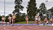 30 August 2020; Phil Healy of Bandon AC, Cork, 12,  crosses the line to win the Women's 200m  event, ahead of Sarah Lavin of Emerald AC, Limerick, 8, who finished second, during day four of the Irish Life Health National Senior and U23 Athletics Championships at Morton Stadium in Santry, Dublin. Photo by Sam Barnes/Sportsfile