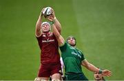 30 August 2020; Fineen Wycherley of Munster and Ultan Dillane of Connacht compete for possession in the lineout during the Guinness PRO14 Round 15 match between Munster and Connacht at the Aviva Stadium in Dublin. Photo by Ramsey Cardy/Sportsfile