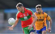 30 August 2020; Dean Rock of Ballymun Kickhams gets past Dean Ryan of Na Fianna during the Dublin County Senior Football Championship Quarter-Final match between Ballymun Kickhams and Na Fianna at Parnell Park in Dublin. Photo by Piaras Ó Mídheach/Sportsfile