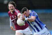 30 August 2020; Ryan Basquel of Ballyboden St Enda's in action against Eoin Keogh of Raheny during the Dublin County Senior Football Championship Quarter-Final match between Ballyboden St Enda's and Raheny at Parnell Park in Dublin. Photo by Piaras Ó Mídheach/Sportsfile
