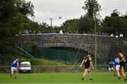 30 August 2020; Supporters watch the game from the local Dollardstown railway bridge, outside the ground, during the Meath County Senior Football Championship match between Skryne and Nobber at Fr Tully Park in Seneschalstown, Meath. Photo by Ray McManus/Sportsfile