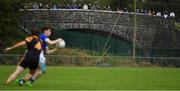 30 August 2020; Supporters watch the game from the local Dollardstown railway bridge, outside the ground, during the Meath County Senior Football Championship match between Skryne and Nobber at Fr Tully Park in Seneschalstown, Meath. Photo by Ray McManus/Sportsfile