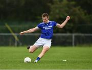 30 August 2020; Ian Davis of Skryne kicks a free during the Meath County Senior Football Championship match between Skryne and Nobber at Fr Tully Park in Seneschalstown, Meath. Photo by Ray McManus/Sportsfile
