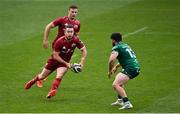 30 August 2020; JJ Hanrahan, below, and Shane Daly of Munster during the Guinness PRO14 Round 15 match between Munster and Connacht at the Aviva Stadium in Dublin. Photo by Ramsey Cardy/Sportsfile