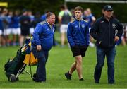 30 August 2020; Gerry McDonnell, left, his son Conor and brother Tony after collecting sideline flags after the Meath County Senior Football Championship match between Skryne and Nobber at Fr Tully Park in Seneschalstown, Meath. Photo by Ray McManus/Sportsfile