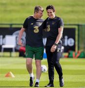 31 August 2020; Republic of Ireland manager Stephen Kenny, left, and coach Keith Andrews during a Republic of Ireland training session at the FAI National Training Centre in Abbotstown, Dublin. Photo by Stephen McCarthy/Sportsfile