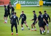 31 August 2020; Dara O'Shea, centre, and team-mates in action during a Republic of Ireland training session at the FAI National Training Centre in Abbotstown, Dublin. Photo by Stephen McCarthy/Sportsfile