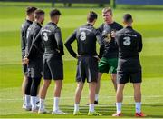 31 August 2020; Republic of Ireland manager Stephen Kenny talks to his players during a Republic of Ireland training session at the FAI National Training Centre in Abbotstown, Dublin. Photo by Stephen McCarthy/Sportsfile