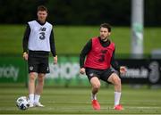 31 August 2020; Harry Arter, right, and James McCarthy in action during a Republic of Ireland training session at the FAI National Training Centre in Abbotstown, Dublin. Photo by Stephen McCarthy/Sportsfile