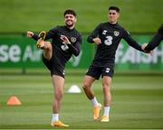 31 August 2020; Robbie Brady, left, and Callum O’Dowda during a Republic of Ireland training session at the FAI National Training Centre in Abbotstown, Dublin. Photo by Stephen McCarthy/Sportsfile