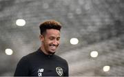 31 August 2020; Callum Robinson leaves the Sport Ireland National Indoor Arena ahead of a training session at the FAI National Training Centre in Dublin. Photo by Stephen McCarthy/Sportsfile