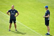 31 August 2020; Head coach Leo Cullen, right, and senior coach Stuart Lancaster during Leinster Rugby squad training at the RDS Arena in Dublin. Photo by Ramsey Cardy/Sportsfile