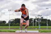 30 August 2020; Mark Tierney of Nenagh Olympic AC, Tipperary, competing in the Men's Shot Put event during day four of the Irish Life Health National Senior and U23 Athletics Championships at Morton Stadium in Santry, Dublin. Photo by Sam Barnes/Sportsfile