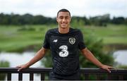 31 August 2020; Adam Idah poses for a portrait following a Republic of Ireland virtual press conference with media at their team hotel in Castleknock, Dublin. Photo by Stephen McCarthy/Sportsfile