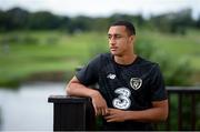 31 August 2020; Adam Idah poses for a portrait following a Republic of Ireland virtual press conference with media at their team hotel in Castleknock, Dublin. Photo by Stephen McCarthy/Sportsfile