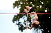 30 August 2020; Orla Coffey of Carraig-Na-Bhfear AC, Cork, on her way to winning the Women's Pole Vault event during day four of the Irish Life Health National Senior and U23 Athletics Championships at Morton Stadium in Santry, Dublin. Photo by Sam Barnes/Sportsfile