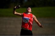 30 August 2020; Geraldine Stewart of Tír Chonaill AC, Donegal, competing in the Women's Shot Put event during day four of the Irish Life Health National Senior and U23 Athletics Championships at Morton Stadium in Santry, Dublin. Photo by Sam Barnes/Sportsfile