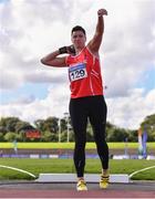 30 August 2020; Geraldine Stewart of Tír Chonaill AC, Donegal, competing in the Women's Shot Put event during day four of the Irish Life Health National Senior and U23 Athletics Championships at Morton Stadium in Santry, Dublin. Photo by Sam Barnes/Sportsfile