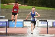 30 August 2020; Joseph Haynes of Armagh AC, right, competing in the Men's 3000m Steeplechase event during day four of the Irish Life Health National Senior and U23 Athletics Championships at Morton Stadium in Santry, Dublin. Photo by Sam Barnes/Sportsfile