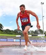 30 August 2020; Rory Chesser of Ennis Track AC, Clare, competing in the Men's 3000m Steeplechase event during day four of the Irish Life Health National Senior and U23 Athletics Championships at Morton Stadium in Santry, Dublin. Photo by Sam Barnes/Sportsfile