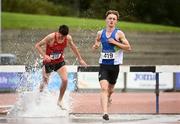 30 August 2020; Joseph Haynes of Armagh AC, right, competing in the Men's 3000m Steeplechase event during day four of the Irish Life Health National Senior and U23 Athletics Championships at Morton Stadium in Santry, Dublin. Photo by Sam Barnes/Sportsfile