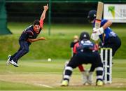 1 September 2020; Ruhan Pretorius of Northern Knights bowls a delivery during the 2020 Test Triangle Inter-Provincial Series match between Northern Knights and North West Warriors at North Down Cricket Club in Comber, Down. Photo by Seb Daly/Sportsfile