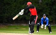 1 September 2020; Jeremy Lawlor of Munster Reds plays a shot during the 2020 Test Triangle Inter-Provincial Series match between Munster Reds and Leinster Lightning at The Mardyke Cricket Grounds in Cork. Photo by Sam Barnes/Sportsfile