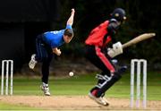1 September 2020; Peter Chase of Leinster Lightning delivers to Jonathan Garth of Munster Reds during the 2020 Test Triangle Inter-Provincial Series match between Munster Reds and Leinster Lightning at The Mardyke Cricket Grounds in Cork. Photo by Sam Barnes/Sportsfile