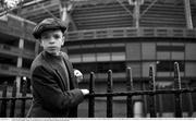 2 September 2020; (EDITOR'S NOTE; Image has been converted to Black and White) Actor Jack Galvin who played the role of William Robinson, one of the 14 victims of Bloody Sunday in a series of short films by the GAA, at the launch in Croke Park of a special range of initiatives by the GAA to focus on the memory of the 14 people who went to a match on Bloody Sunday, Nov 21, 1920 and never came home. Photo by Brendan Moran/Sportsfile