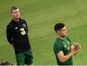 2 September 2020; Republic of Ireland manager Stephen Kenny and John Egan during a Republic of Ireland training session at Vasil Levski National Stadium in Sofia, Bulgaria. Photo by Alex Nicodim/Sportsfile